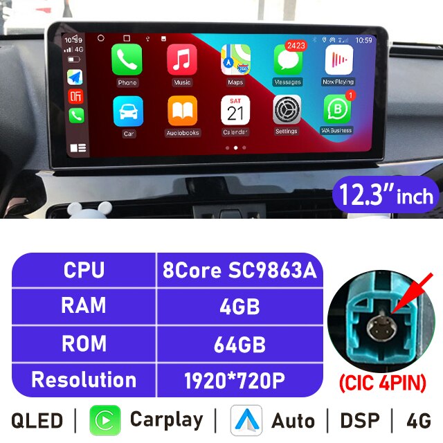 Eunavi 10.25''/12.3'' Android Car Radio GPS For BMW X5 E70 X6 E71 (2007-2013) CCC CIC System Multimedia Stereo CarPlay Autoradio