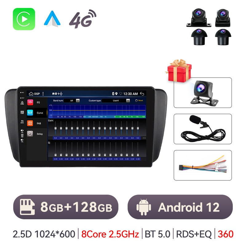 Eunavi 2 Din Android Auto Radio For Seat Ibiza 6j 2009 - 2014 2010 Carplay 4G Car Multimedia Player GPS Autoradio 2din DVD