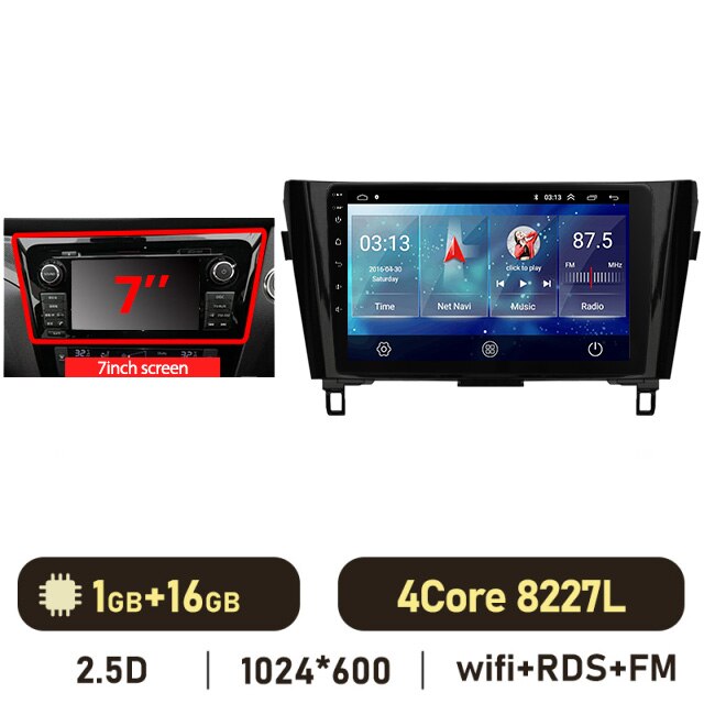 Eunavi 2 Din Android Auto Car Multimedia Player For Nissan Qashqai J11 X-Trail 3 T32 2013-2017 Auto Radio QLED Screen 4G GPS DVD