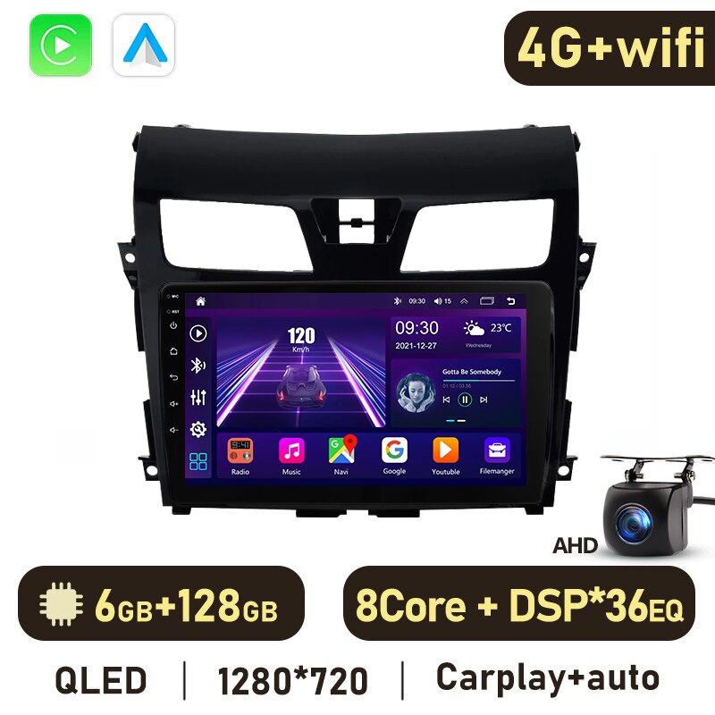 Eunavi 4G 2DIN Android Auto Radio GPS For Nissan Teana J33 Altima 2 2013 - 2018 Car Multimedia Video Player Carplay 2 Din DVD