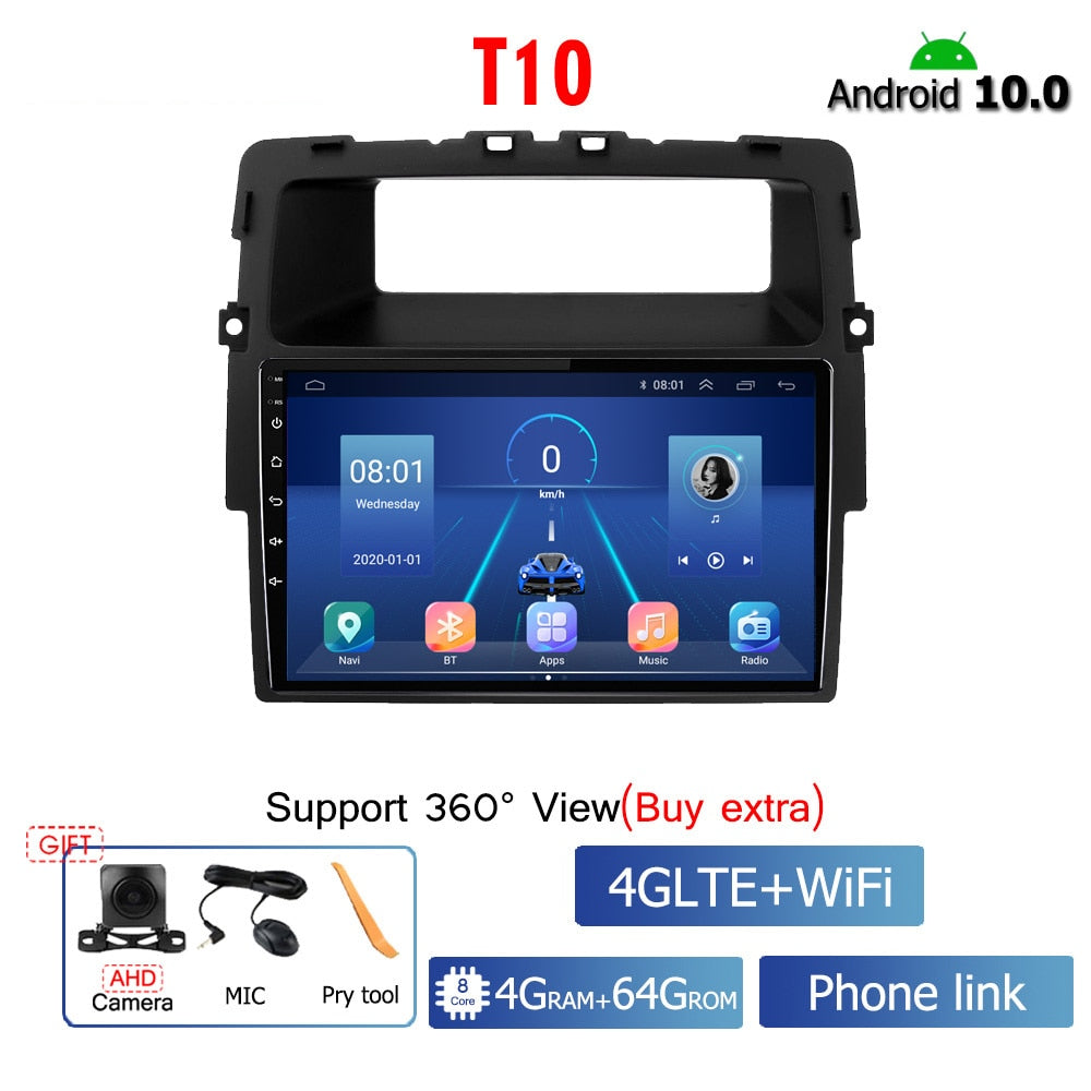 8G 128G Car Radio Android 10 For Nissan Primastar J4 For Opel Vivaro X83 For Renault Trafic Stereo Player Head Unit 7 inch DVD