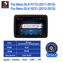 Cargar imagen en el visor de la galería, Eunavi Android Car Radio Multimedia Video Player For Mercedes Benz SLK CLASS R172 Benz SL CLASS R231 2011-2019 NTG4.5 NTG5.0