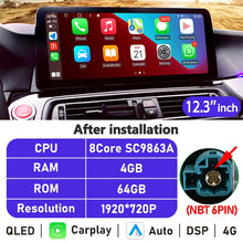 Cargar imagen en el visor de la galería, Eunavi 10.25&#39;&#39;/12.3&#39;&#39; Android Car Radio Stereo For BMW 5 Series F10 F11 2010-2016 CIC NBT System Multimedia Player CarPlay GPS