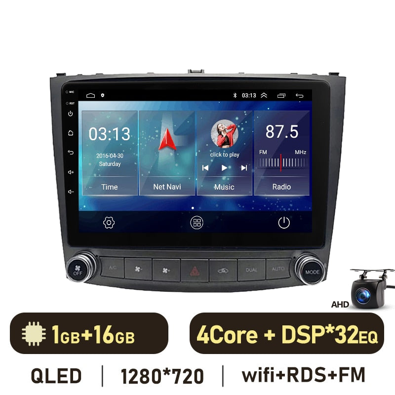 Eunavi 4G 2DIN Android Auto Radio GPS For Lexus IS250 300 2006-2012 Car Multimedia Video Player Carplay 2 Din