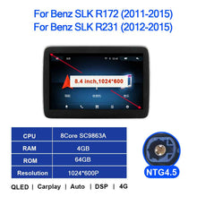 Cargar imagen en el visor de la galería, Eunavi Android Car Radio Multimedia Video Player For Mercedes Benz SLK CLASS R172 Benz SL CLASS R231 2011-2019 NTG4.5 NTG5.0