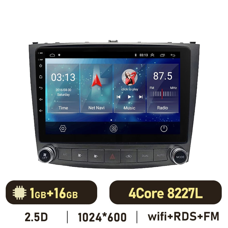 Eunavi 7862 4G 2DIN Android Auto Radio GPS For Lexus IS250 300 2006-2012 Car Multimedia Video Player Carplay 2 Din