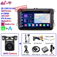 Load image into Gallery viewer, Eunavi Android 11 Car Video Player CARPLAY For VW Volkswagen Passat B7 B6 Golf Touran Polo Tiguan Jetta GPS Navigation Stereo