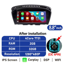 Load image into Gallery viewer, Eunavi 8.8&#39;&#39; IPS Android Car Radio For BMW 5 Series E60 E61 E63 E64 E90 E91 Multimedia Player Stereo CarPlay GPS Navigation 4G