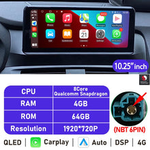 Laden Sie das Bild in den Galerie-Viewer, Eunavi 10.25&#39;&#39;/12.3&#39;&#39; Android 10 Car Radio Stereo For BMW X3 F25 X4 F26 CIC NBT System Multimedia Video Player CarPlay GPS USB