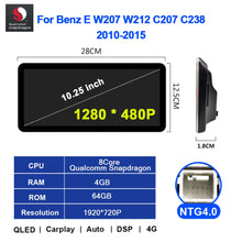 Cargar imagen en el visor de la galería, Eunavi Android Car Radio stereo Multimedia Video Player For Mercedes Benz E class W207 W212 C238 C207 Car GPS Navigation 4G