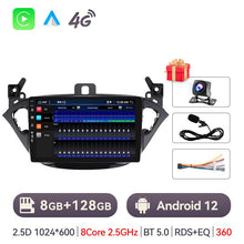 Charger l&#39;image dans la galerie, Eunavi 2 Din Car Radio Android 10 For Opel Corsa E 2014 2015 2016 Multimedia Player GPS Autoradio WIFI 4G Carplay 2din QLED