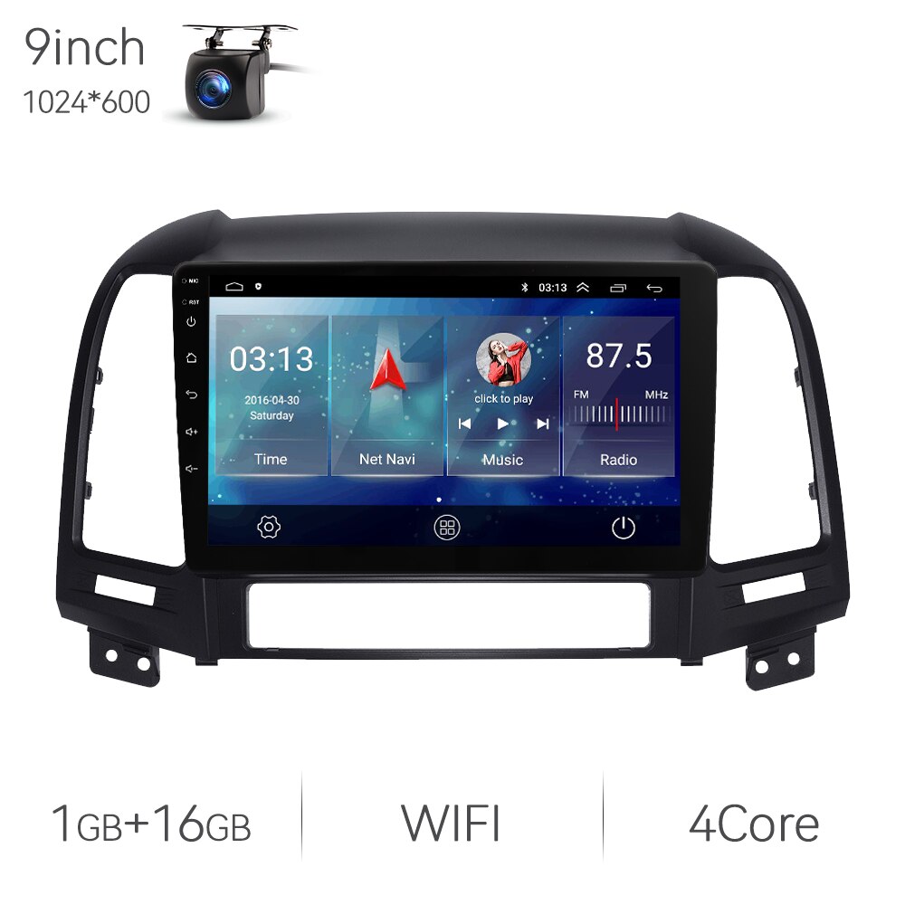 Eunavi 7862 8Core 2K 13.1inch 2din Android Radio For Hyundai Santa Fe 2 2006 - 2012 Car Multimedia Video Player GPS Stereo