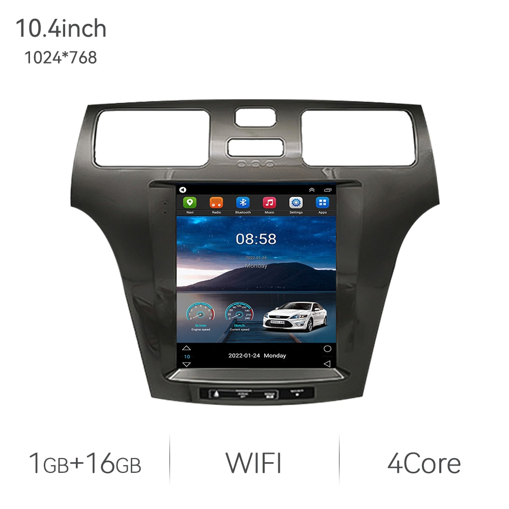 Eunavi Tesla Style Android 11 Car Radio For Lexus ES ES250 ES300 ES330 10.4" Car Stereo GPS Navigation Carplay BT 1024*768