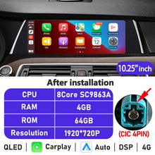 Załaduj zdjęcie do przeglądarki galerii, Eunavi 10.25&#39;&#39; Android 10 Car Radio Stereo For BMW 5 Series GT F07 2010-2017 CIC NBT System Multimedia Player CarPlay GPS No DVD