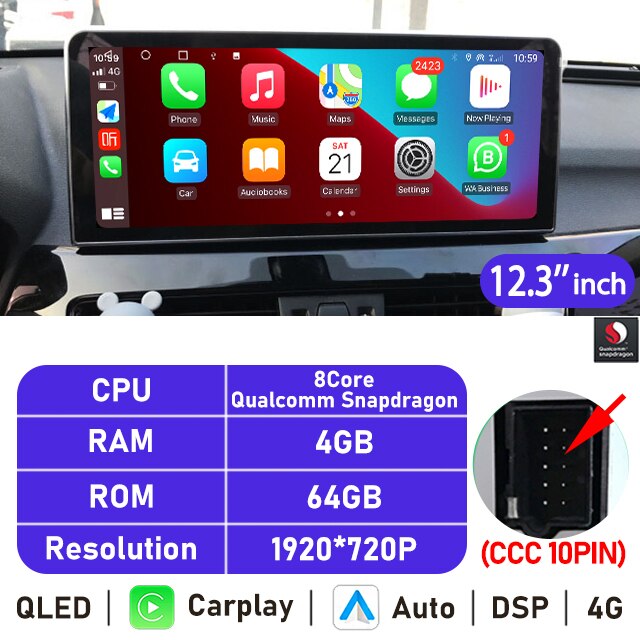 Eunavi 10.25''/12.3'' Android Car Radio GPS For BMW X5 E70 X6 E71 (2007-2013) CCC CIC System Multimedia Stereo CarPlay Autoradio