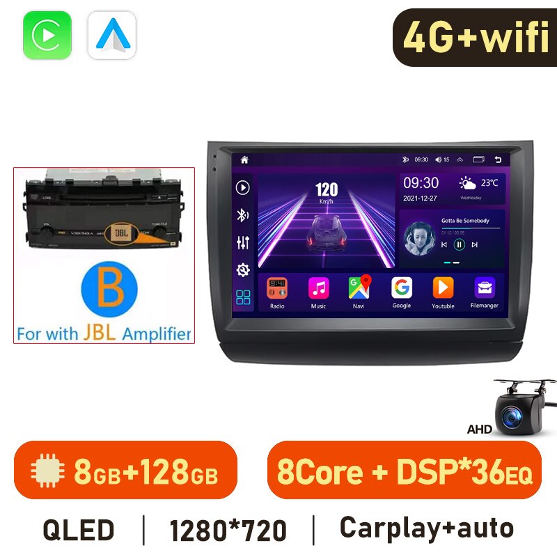 Eunavi 4G 2DIN Android Auto Radio GPS For Toyota Prius 20 2002-2009 Car Multimedia Video Player Carplay 2 Din