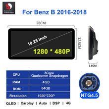 Load image into Gallery viewer, Eunavi Android 10 Car Radio GPS Stereo For Mercedes Benz B Mercedes benz B Class W246 B150 B200 B220 B250 2016-2018 4G WIFI