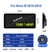Załaduj zdjęcie do przeglądarki galerii, Eunavi Android 10 Car Radio GPS Stereo For Mercedes Benz B Mercedes benz B Class W246 B150 B200 B220 B250 2016-2018 4G WIFI