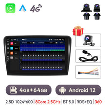 Load image into Gallery viewer, Eunavi Android 10 Car Radio For Skoda Superb 2 B6 2008 - 2015 Multimedia Video Player GPS Autoradio Carplay 4G 2din 2 Din No DVD