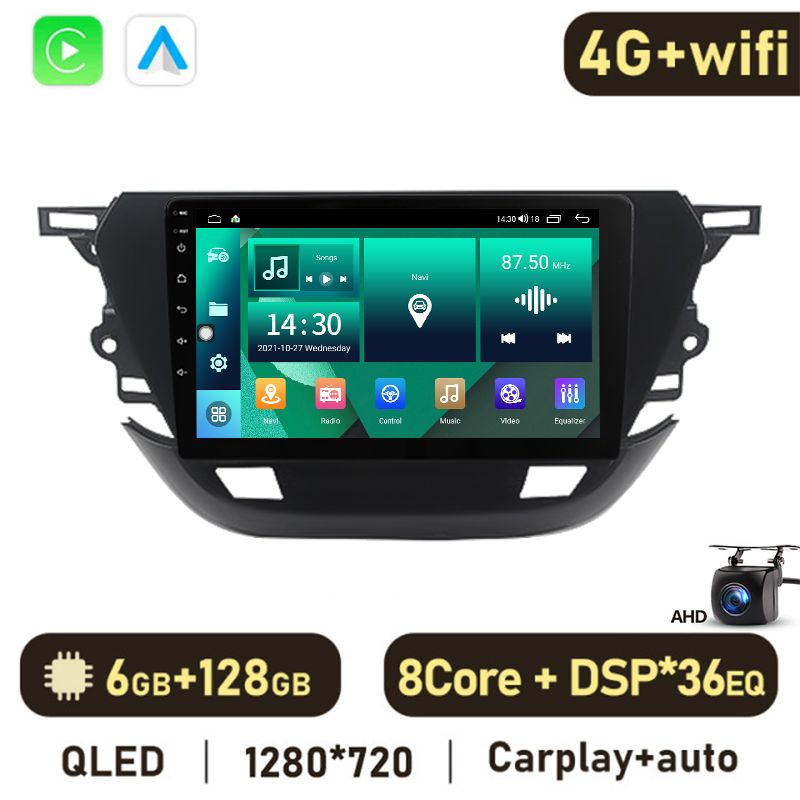 Eunavi Android 11 7862c Car Radio DSP Multimedia Player For Opel Corsa 2020-2021 Autoradio Video QLED Screen GPS Navigation 4G