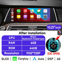 Load image into Gallery viewer, Eunavi 10.25&#39;&#39; Android 10 Car Radio Stereo For BMW 5 Series GT F07 2010-2017 CIC NBT System Multimedia Player CarPlay GPS No DVD