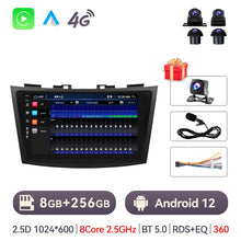 Load image into Gallery viewer, Eunavi 2Din Android Auto Radio For Suzuki Swift 2008-2016 Car Multimedia Player Stereo Video 2 Din GPS Carplay No DVD