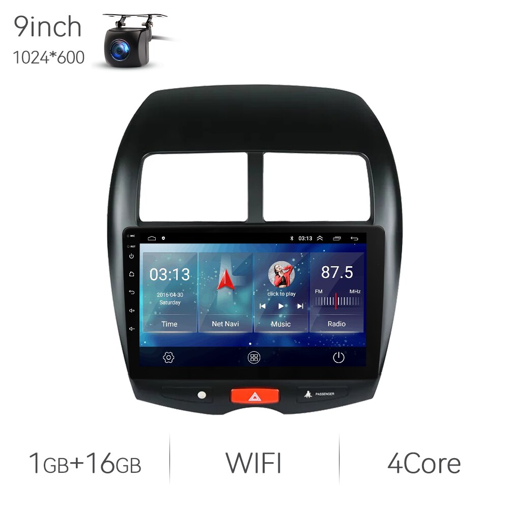 Eunavi 7862 8Core 2K 13.1inch 2din Android Radio For Mitsubishi ASX 1 2010 - 2016 Car Multimedia Video Player GPS Stereo