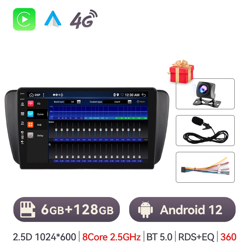 Eunavi 2 Din Android Auto Radio For Seat Ibiza 6j 2009 - 2014 2010 Carplay 4G Car Multimedia Player GPS Autoradio 2din DVD