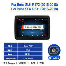 Laden Sie das Bild in den Galerie-Viewer, Eunavi Android Car Radio Multimedia Video Player For Mercedes Benz SLK CLASS R172 Benz SL CLASS R231 2011-2019 NTG4.5 NTG5.0