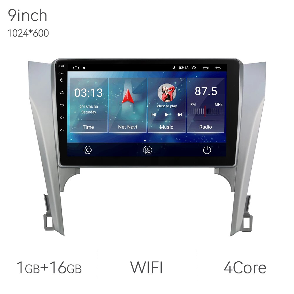 Eunavi 7862 8Core 2K 13.1inch 2din Android Radio For Toyota Camry 7 XV 50 55 2014 - 2017 Car Multimedia Video Player GPS Stereo