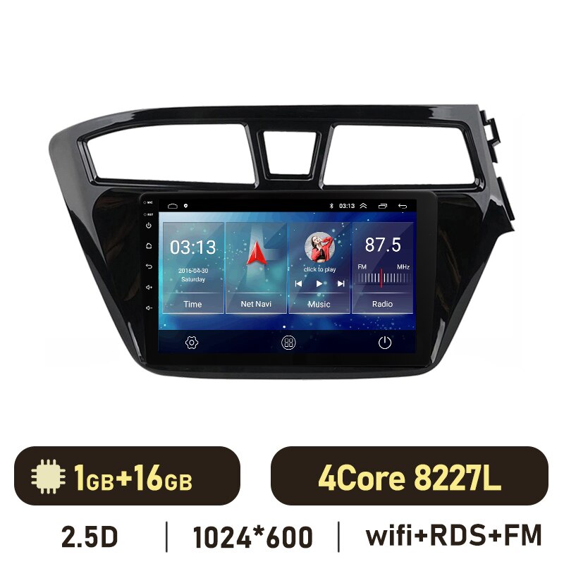 Eunavi Android 10 Car Radio For Hyundai I20 2015-2018 Navigation GPS Carplay Touchscreen Bluetooth DSP Multimedia WIFI 4G 2 Din