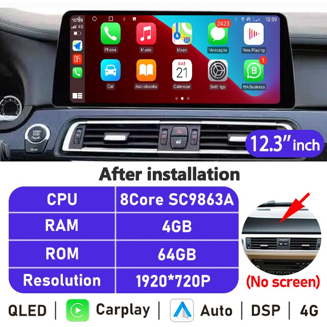 Eunavi 10.25''/12.3'' Android 10 Car Radio Stereo For BMW 3 Series E90 E91 E92 E93 2006-2012 Multimedia Player CarPlay GPS DSP