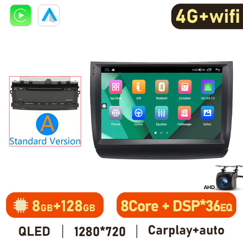 Eunavi 7862 4G 2DIN Android Auto Radio GPS For Toyota Prius 20 2002-2009 Car Multimedia Video Player Carplay 2 Din