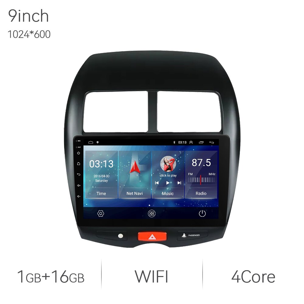 Eunavi 7862 8Core 2K 13.1inch 2din Android Radio For Mitsubishi ASX 1 2010 - 2016 Car Multimedia Video Player GPS Stereo