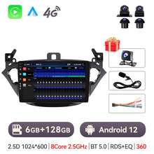 Cargar imagen en el visor de la galería, Eunavi 2 Din Car Radio Android 10 For Opel Corsa E 2014 2015 2016 Multimedia Player GPS Autoradio WIFI 4G Carplay 2din QLED