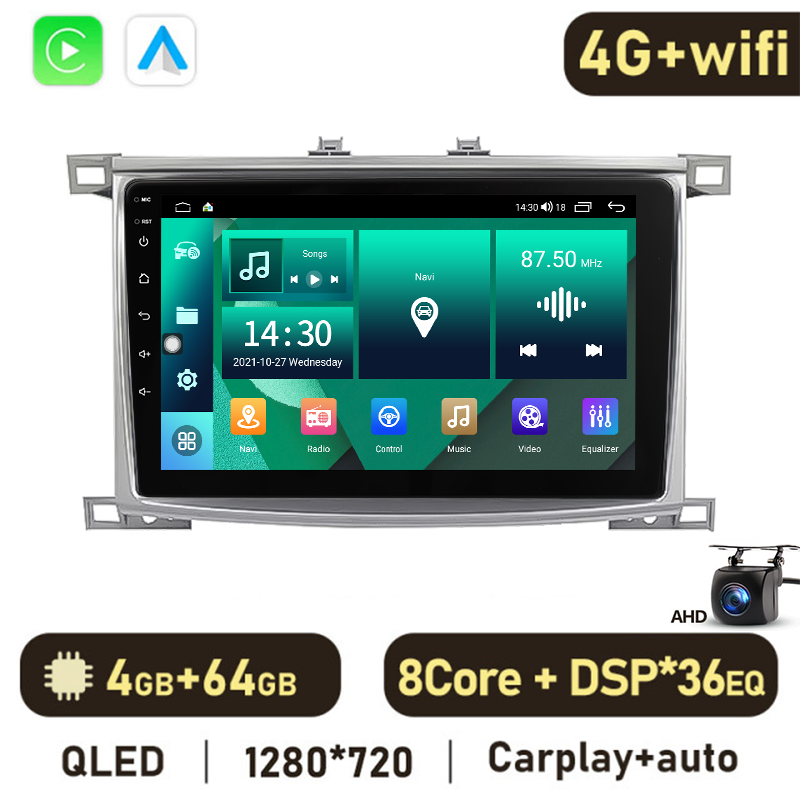 Eunavi 7862 4G 2DIN Android Radio GPS For Toyota Land Cruiser 100 For Lexus LX470 2002-2007 Car Multimedia Video Player Carplay