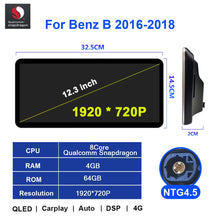 Load image into Gallery viewer, Eunavi Android 10 Car Radio GPS Stereo For Mercedes Benz B Mercedes benz B Class W246 B150 B200 B220 B250 2016-2018 4G WIFI