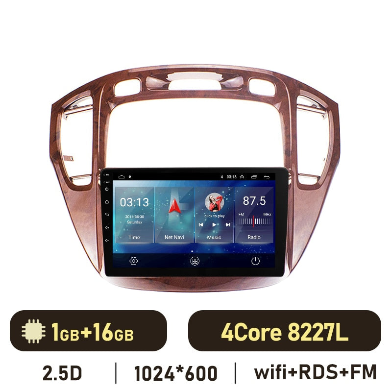 Eunavi 4G 2DIN Android Auto Radio GPS For Toyota Highlander 1 XU20 Kluger 2001-2007 Car Multimedia Video Player Carplay 2 Din