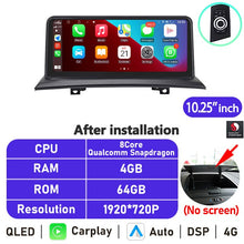 Załaduj zdjęcie do przeglądarki galerii, Eunavi 10.25&#39;&#39; Screen 1920*720P Android Auto Radio For BMW X3 E83 2006-2010 Car Multimedia Player Navigation GPS Carplay No DVD