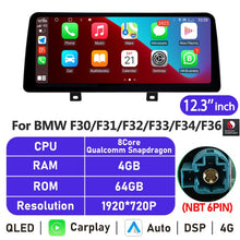 Załaduj zdjęcie do przeglądarki galerii, Eunavi 10.25&#39;&#39;/12.3&#39;&#39; Android Car Radio Stereo For BMW F30 F20 F21 F31 F32 F33 F34 F36 NBT System Multimedia Player CarPlay GPS