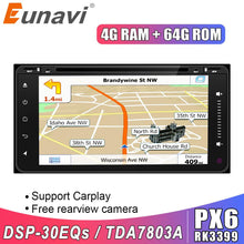 Cargar imagen en el visor de la galería, Eunavi 2 Din Android 9 Car Dvd radio GPS For Toyota Hilux Vios Old Camry Rav4 Prado 2003-2008 Multimedia Navigation Headunit