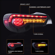 Laden Sie das Bild in den Galerie-Viewer, VLAND Tail Lights Assembly For Toyota 86 2012-UP Tail Lamp For Subaru BRZ/Scion FRS 2012-2019 With Moving Turn Signal Light