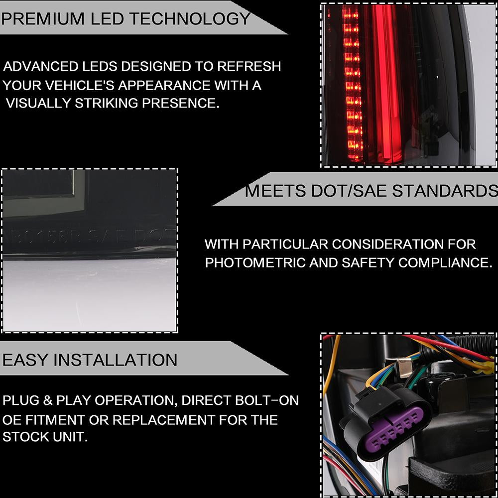 Akcesoria samochodowe VLAND LED tylne światła montażowe dla Cadillac Escalade ESV 2007-2014 LED Turn Signal światła cofania