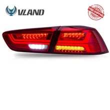 Laden Sie das Bild in den Galerie-Viewer, VLAND Tail Lights Assembly For Mitsubishi Lancer EVO X 2008-2019 RED Tail Lamp Assembly With Sequential Turn Signal Full LED