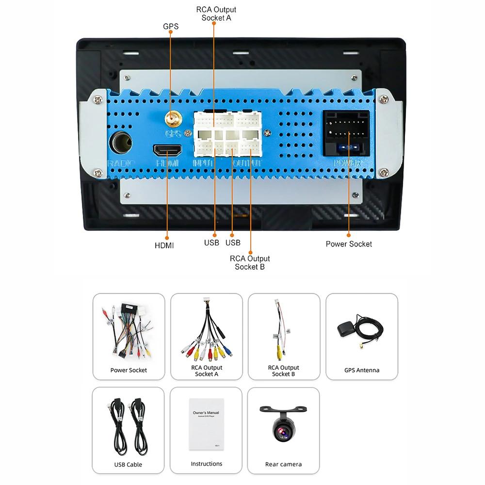 Eunavi 2Din Car Radio Android 10 GPS Stereo For Hyundai Sonata 2015 2016 2017 multimedia navigation tda7851 head unit RDS