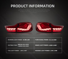 Laden Sie das Bild in den Galerie-Viewer, GTS OLED Style For BMW 4 Series VLAND Taillight F32 F33 F36 F82 F83 M4 Facelift Rear Lights LED 2014-2020 Sequential Turn Signal