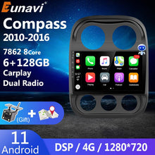 Load image into Gallery viewer, Eunavi Android 11 Car Radio For JEEP Compass Patriot 2010 - 2016 Stereo 2 Din Multimedia Player GPS Navigation Carplay DSP DVD