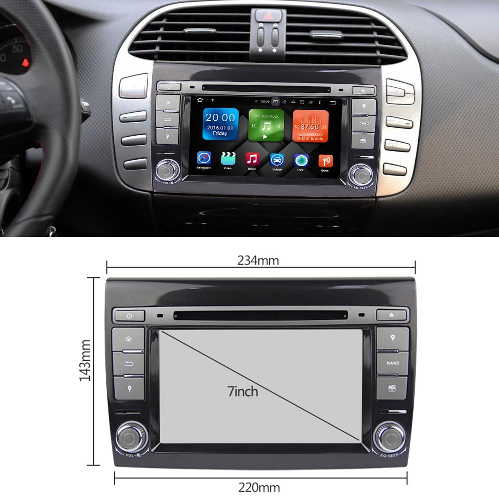 Eunavi 2 Din Android 9 Auto-Multimedia-Player Für Fiat / Bravo 2007 2008 2009 2010 2011 2012 Kfz-DVD GPS-Radio 2 GB RAM WIFI