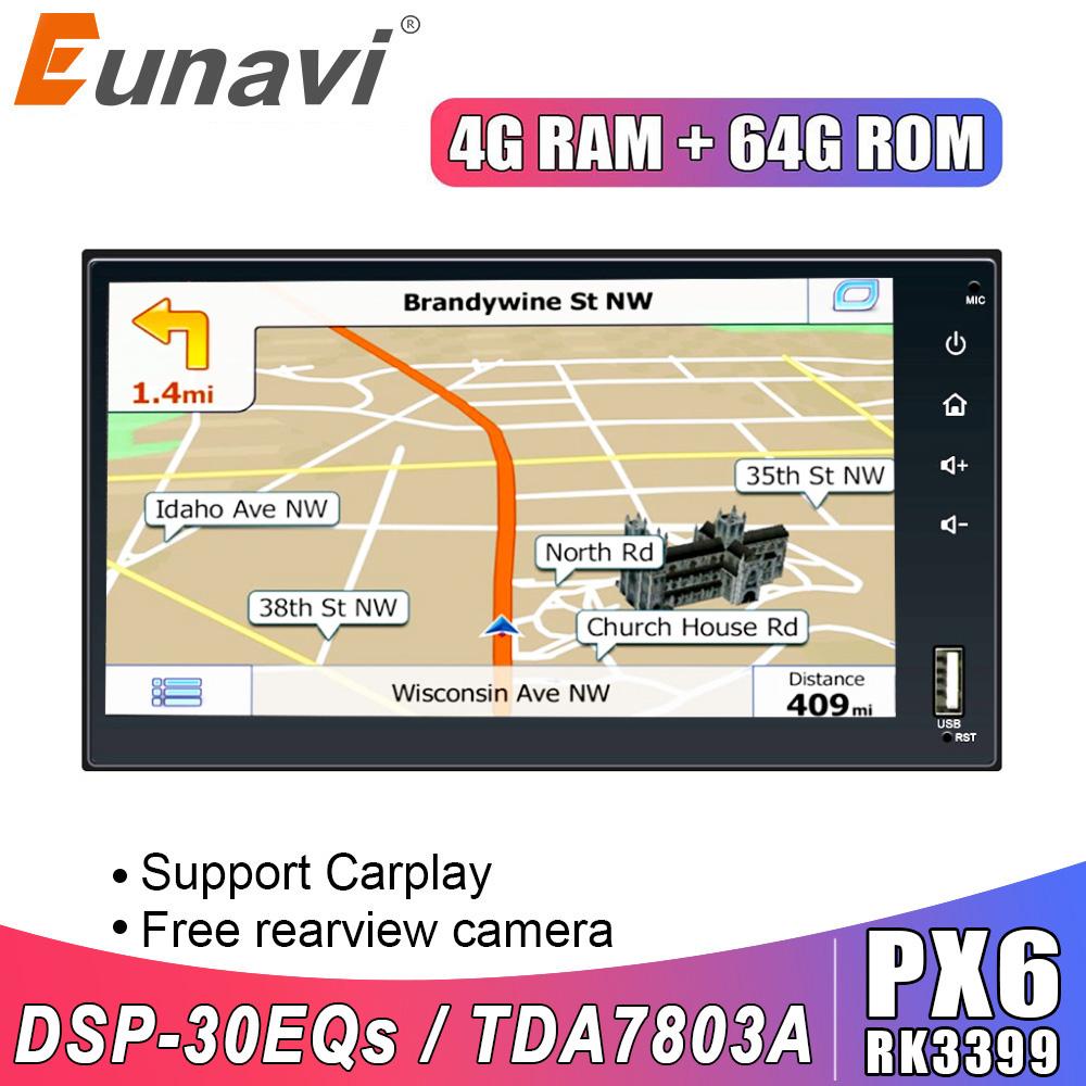 Eunavi Android Car Radio Stereo multimedia Player GPS Navigation Universal autoradio 1024*600 FM AM RDS WIFI NO 2 DIN DVD CD