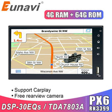 Load image into Gallery viewer, Eunavi Android Car Radio Stereo multimedia Player GPS Navigation Universal autoradio 1024*600 FM AM RDS WIFI NO 2 DIN DVD CD